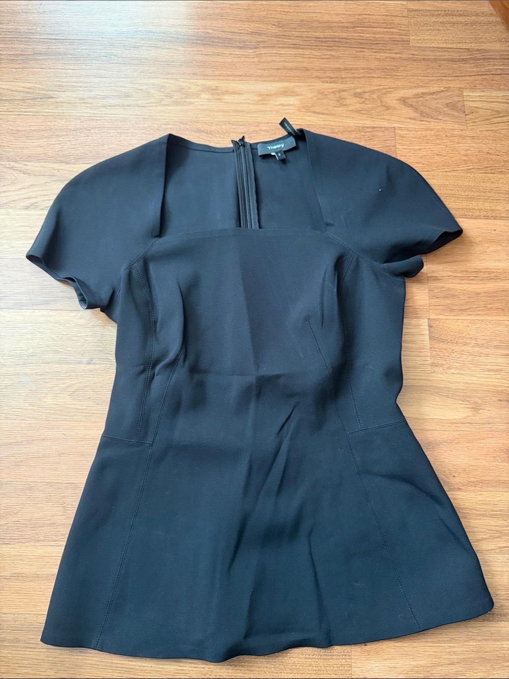 Theory Black top with Structured Bodice